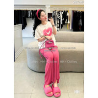 set bộ áo cotton quần xếp ly free size