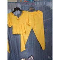set bộ áo croptop và quần