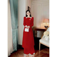 Set bộ áo dài cách Tân khoét vai xinh xắn có size m l xl