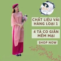 Set bộ áo dài cách tân nữ 2 lớp vải voan cách điệu hàng thiết kế có sẵn nhiều màu