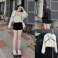 Sét Bộ Áo Khoác Dù Bigsize Kèm Quần Short Tuyết Mưa Sét Bộ Đi Chơi Nữ Bigsize Quỳnh Anh Từ 50kg Đến 100kg M/L/XL/XXL