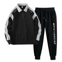 Set Bộ Áo Nỉ Nam Thu Đông Dài Tay Cổ Polo Tay Phối Viền Quần Jogger Bo Gấu Thời Trang Zenkonu TOP 278 + QUAN 069