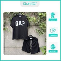 Set Bộ Áo Phông Gap Nam Nữ Dáng Rộng Định Lượng 250gsm