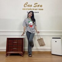 SET BỘ ÁO PHÔNG HOẠ TIẾT TÓC XANH QUẦN ỐNG LOE, HOT TREND CAO CẤP