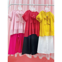 Set Bộ Áo Tay Phồng Trung Thu, Tết cho bé Gái. Bộ Đồ Tết size 8-40kg cho bé