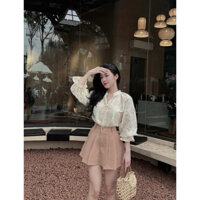 Set bộ áo thô ren chân váy mềm mát mặc tôn dáng lắm luôn