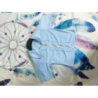 Set bộ Áo thun màu xanh biển dây kéo kèm chân váy thun Moon55 kg đổ lại vừa