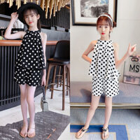 Set bộ áo váy bé gái 18-50kg từ 6-16 tuổi Chấm Bi. Áo váy bé gái, đồ bộ bé gái