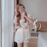 Sét bộ áo voan 2 lớp kèm quần kaki