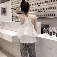 Set bộ áo yếm + quần kẻ