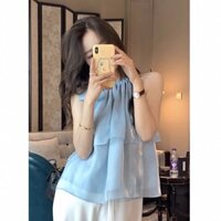 Set Bộ Áo Yếm Quần Suông Trắng