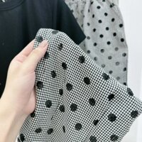 sét bộ áo zip và quần dài chấm bi