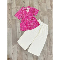 Set bộ bà ba gấm 2 da quần lụa mango cho bé gái đủ size