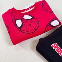 Sét Bộ Baby Marvel Spider Man Ngu Chất Nỉ Bông Cực Cute Dành Cho Bé Có Sz 9-25kg