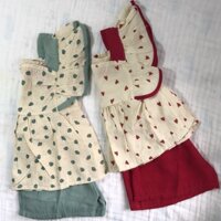 Set bộ bé gái Pimpo cánh tiên Linen họa tiết