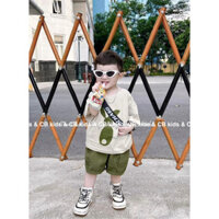 SET BỘ BÉ TRAI ÁO THUN COTTON QUẦN KAKI GIẶT SỊN SÒ 8-30KG(DEXANH)