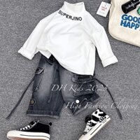 Set Bộ Bé Trai Quần Jeans Đen