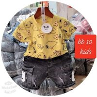 Set Bộ Bé Trai Vải Áo Cotton Quần Jean Mềm (sz 10-17kg) BB 10