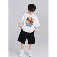 SET BỘ CAPYBARA ÁO TRẮNG QUẦN KAKI ĐEN