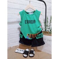 set bộ cho bé,bộ quần áo cho bé trai,áo sát nách quần có túi,size 25 đến 38 ký,B10.