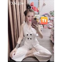 💕SET BỘ CỔ VEST SÁT NÁCH NÚT CỰC SANG