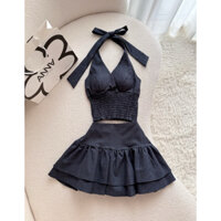 Set Bộ Cổ Yếm Chân Váy Xoè Anna - Set Nikka