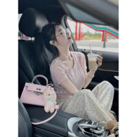 sét bộ dài ống đứng quần hoa  kèm áo thun gân cổ tròn lz