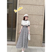 Set bộ Dior gồm áo thun và váy dài cực sang chuẩn hàng thiết kế [L1.A] HC clothes