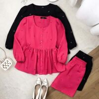 Set bộ đồ bigsize nữ quần đùi kiểu babydoll tay dài chất cotton nơ in mềm mịn đi chơi mặc nhà thoải mái đủ size 50-90kg