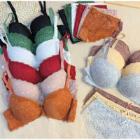 Set bộ đồ lót ren boya hoa nhí , Áo lót nâng ngực đệm vừa hàng cty xuất nhật 081