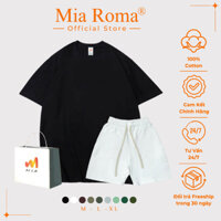 Set Bộ Đồ Nam 💥 HÀNG CAO CẤP 💥 Bộ Đồ Mia Gồm Áo Thun Cotton 2 Chiều Oversize Và Quần Short Hack Dáng Chất Cotton Da Cá