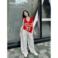 Set Bộ Đồ Nữ Áo Ba Lỗ Mix Quần Suông Form Rộng Set Bộ Hè Nữ Áo Ba Lỗ Phối Quần Xuông Dáng Dài Chất Tuyết Mưa - TP82