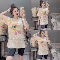 Set Bộ Đồ Nữ Áo Thun Gấu + Quần Legging Ngố [ Kèm video]