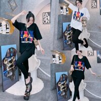 Set Bộ Đồ Nữ Áo Thun Gấu + Quần Legging Dài [ Kèm Video]