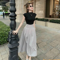 Set bộ đồ nữ công sở áo body cánh dơi mix chân váy dáng dài nhẹ nhàng, sang chảnh cho các nàng.