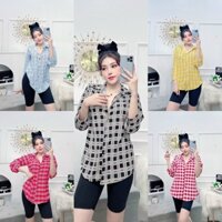 SÉT BỘ ĐỒ NỮ ĐI CHƠI , ÁO SƠ MI TAY DÀI KÈM QUẦN ĐŨI CHẤT ĐŨI CAO CẤP