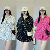 Sét bộ đồ  nữ jeans túi hộp, Sét jeans áo sơ mi phối chữ  from rộng.Siêu xinh. Có ảnh thật