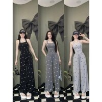 Sét bộ đồ nữ mặc hè siêu hót 2024 sét bộ áo ba lỗ croptop phối quần ống suông hoạ tiết full nơ chất tăm lạnh lhclothings