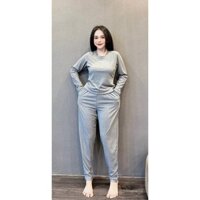 Set bộ đồ nữ thời trang chất thun gân min đẹp