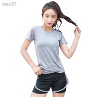 Set bộ đồ tập thể thao nữ 2trong 1 cao cấp bao gồm áo Slimfit , quần đùi Boxer