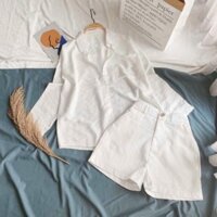 Set bộ đũi áo sơ mi thụng quần cộc cho nữ hàng đẹp