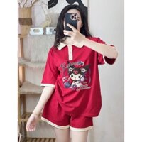 sét bộ đùi cotton in hình cổ trụ UT