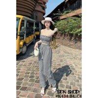 Set bộ đũi cúp ngực quần dài sọc mặc đi chơi đi du lịch dã ngoại