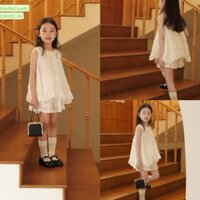 Sét bộ hè bé gái Sofia thêu Hoa quần cộc