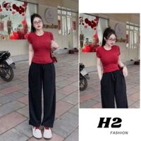 Set Bộ Hè Nữ Áo Body Zip Thêu Chữ Phối Quần Dài Bo Gấu, Áo thun Kèm Quần Phong Cách Thể Thao Cho Nữ