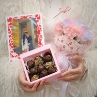 Set Bó hoa + Socola Valentine 2025