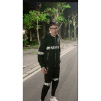 Set bộ hoodie philipp plein in ngang ngực quanh tay áo và giữa đằng sau có in đá lục giác quần có mũ lô gô tang sắt