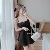 Set bộ hottrend nữ, set áo 2 dây dáng peplum phối quần đùi ống rộng 2 màu cực xinh xắn cho các nàng bánh bèo đi chơi
