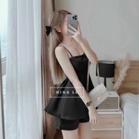 Set bộ hottrend nữ, set áo 2 dây dáng peplum phối quần đùi ống rộng 2 màu cực xinh xắn cho các nàng bánh bèo đi chơi