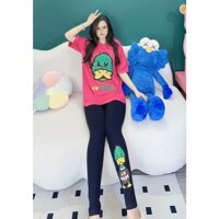 Set Bộ In Vịt Đáng iu Màu Hồng - S72